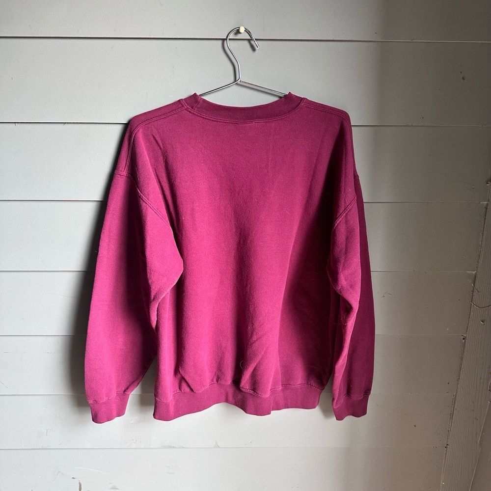 GILDAN Mens XL Maroon Harvard Vintage Crewneck Sweatshirt - Picture 7 of 7